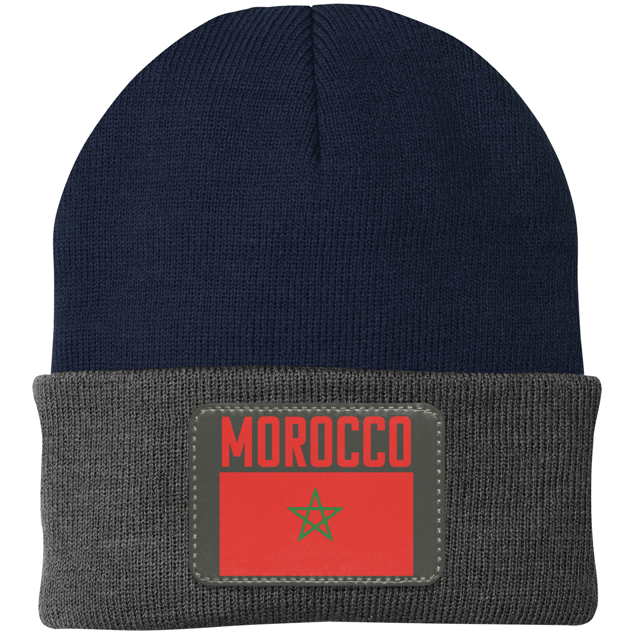 Moroccan Football Team Emblem Patch Knit Cap