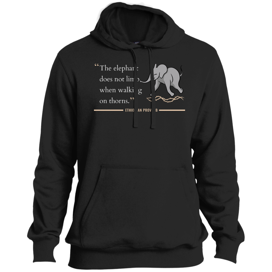 The Elephant Doesn't Limp When Walking on Thorns Men's Pullover Hoodie