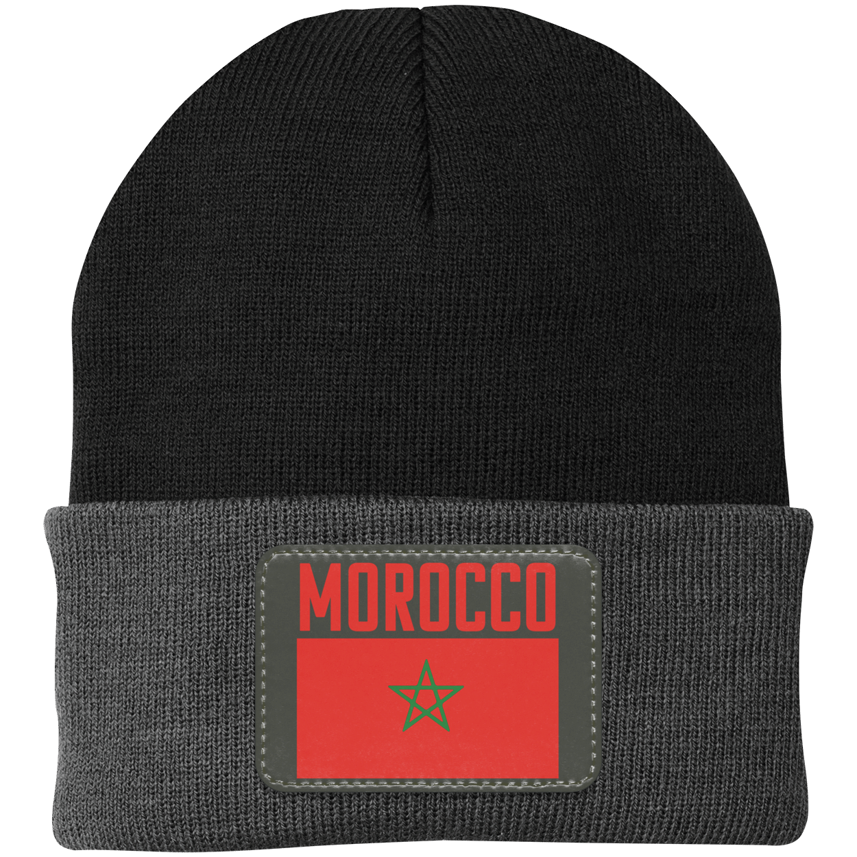 Moroccan Football Team Emblem Patch Knit Cap