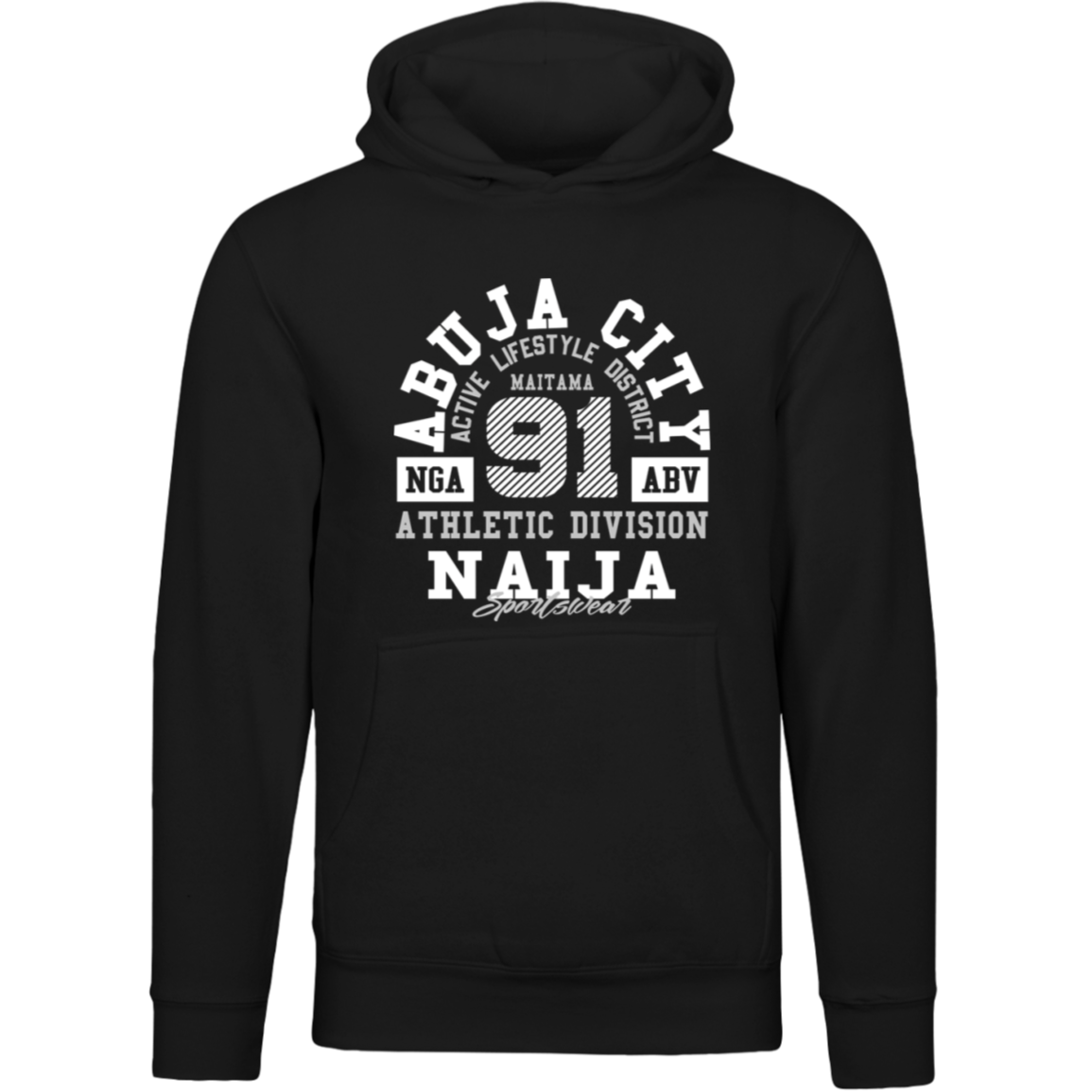 Abuja City 91 Athletic Division Unisex Pullover Hoodie