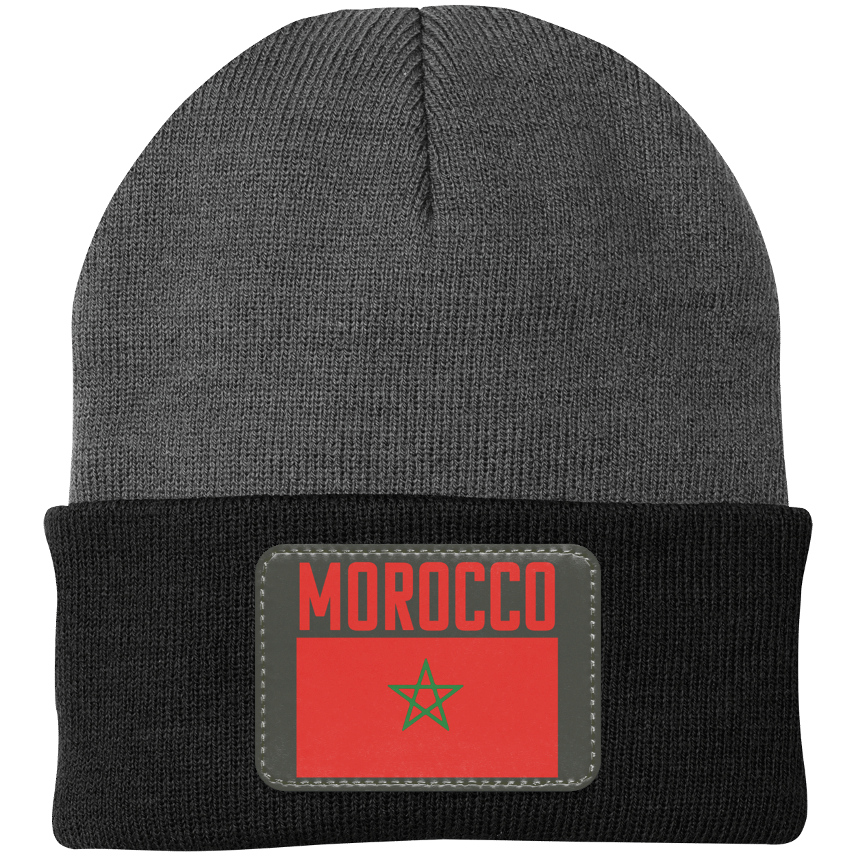 Moroccan Football Team Emblem Patch Knit Cap
