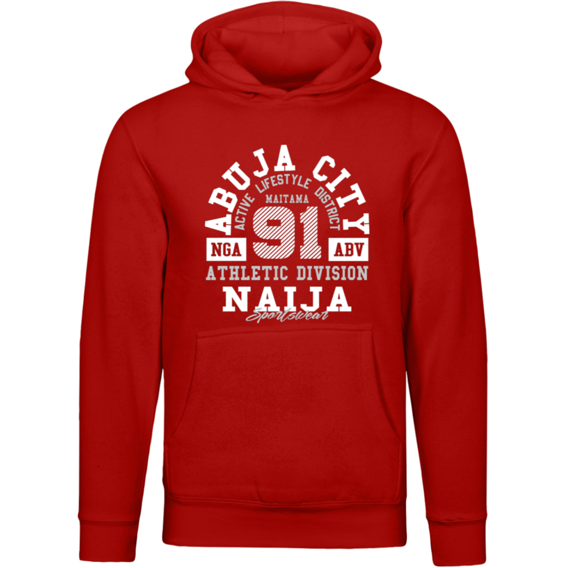 Abuja City 91 Athletic Division Unisex Pullover Hoodie