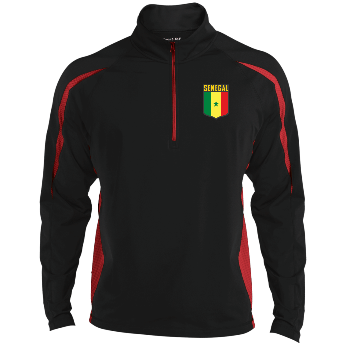 Senegal Football Team Emblem Men's Zip-Up Sports Pullover