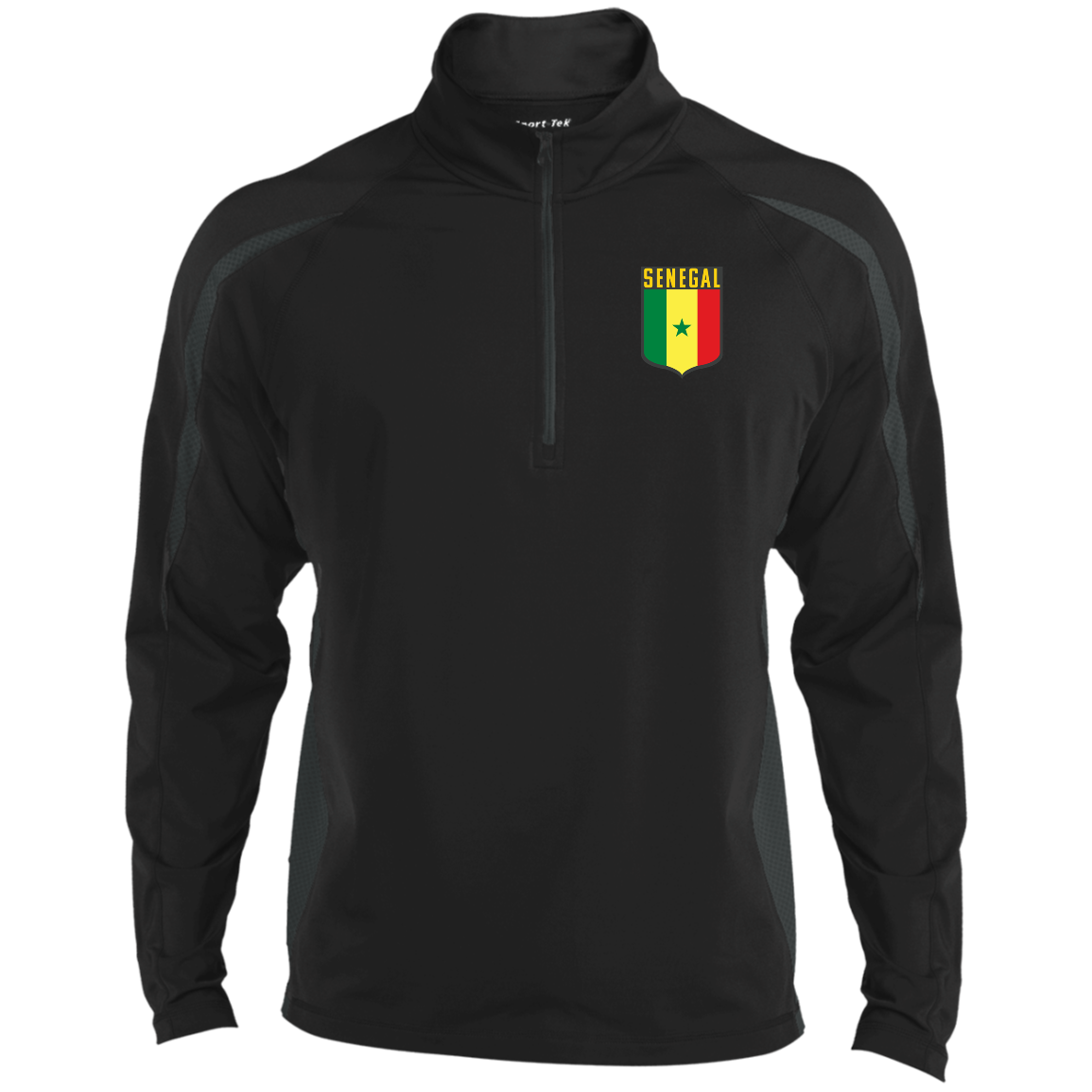 Senegal Football Team Emblem Men's Zip-Up Sports Pullover