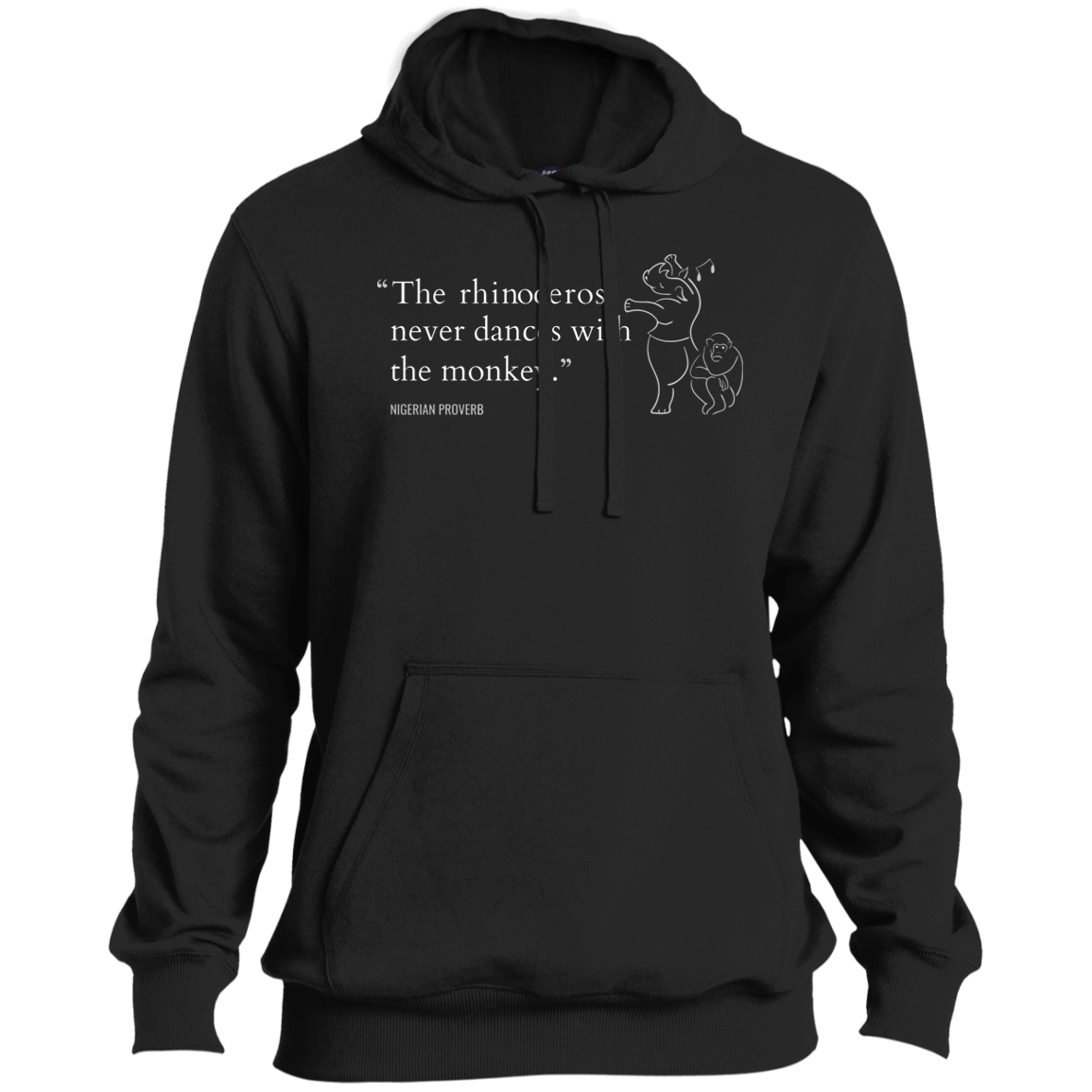 The Rhinoceros Never Dances With the Monkey Men's Pullover Hoodie