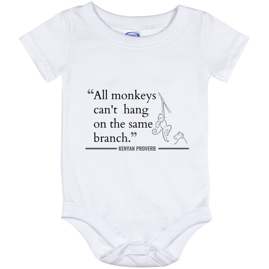All Monkeys Can't Hang On the Same Branch Baby Onesie