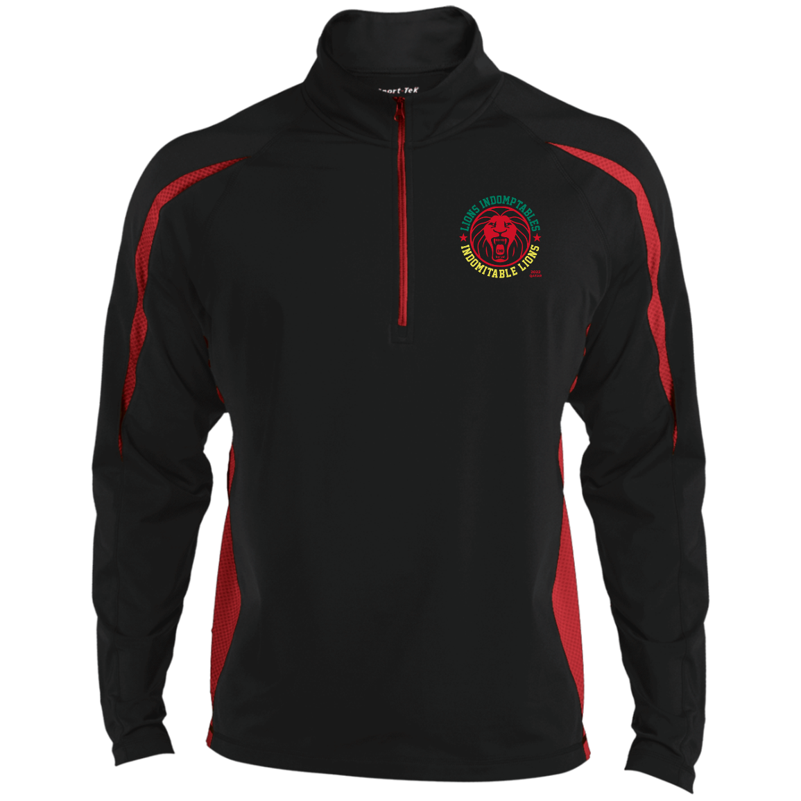 Cameroon Indomitable Lions Qatar 2022 Men's Zip-Up Sports Pullover