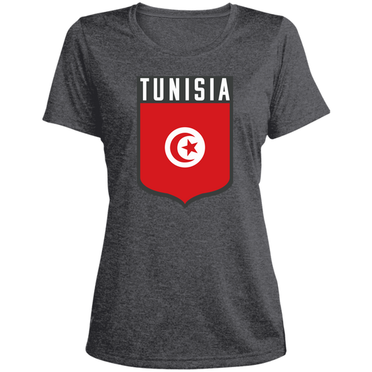 Tunisia Football Team Emblem Women's Scoopneck T-shirt