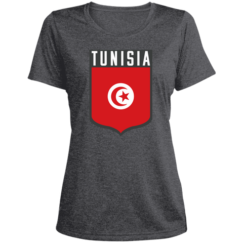 Tunisia Football Team Emblem Women's Scoopneck T-shirt