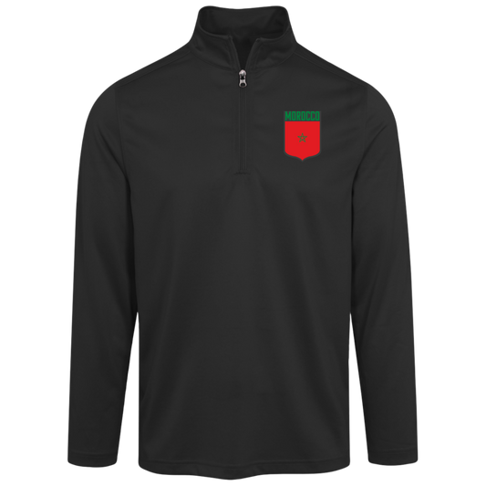 Morocco Football Team Emblem Men's Quarter Zip