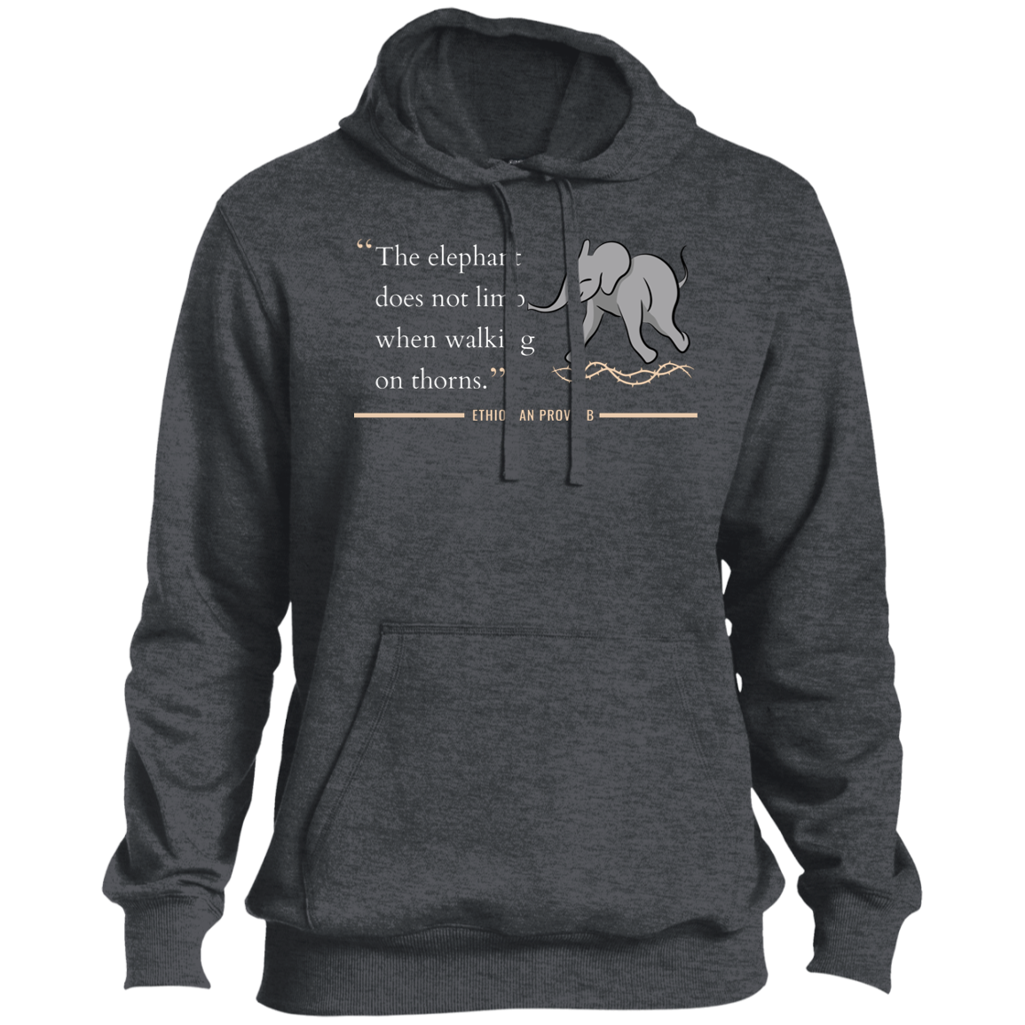 The Elephant Doesn't Limp When Walking on Thorns Men's Pullover Hoodie