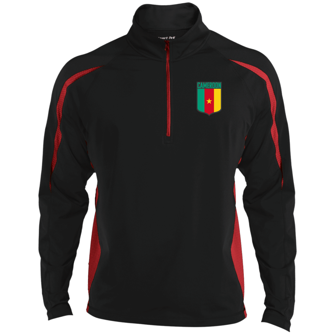 Cameroon Football Team Emblem Men's Zip-Up Sports Pullover