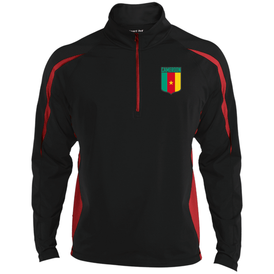 Cameroon Football Team Emblem Men's Zip-Up Sports Pullover