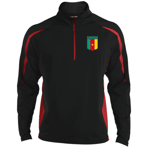 Cameroon Football Team Emblem Men's Zip-Up Sports Pullover
