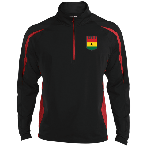Ghana Football Team Emblem Men's Zip-Up Sports Pullover