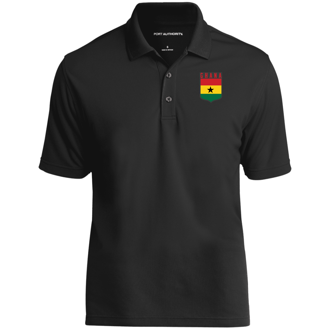 Ghana Football Team Emblem Men's Micro-mesh Polo