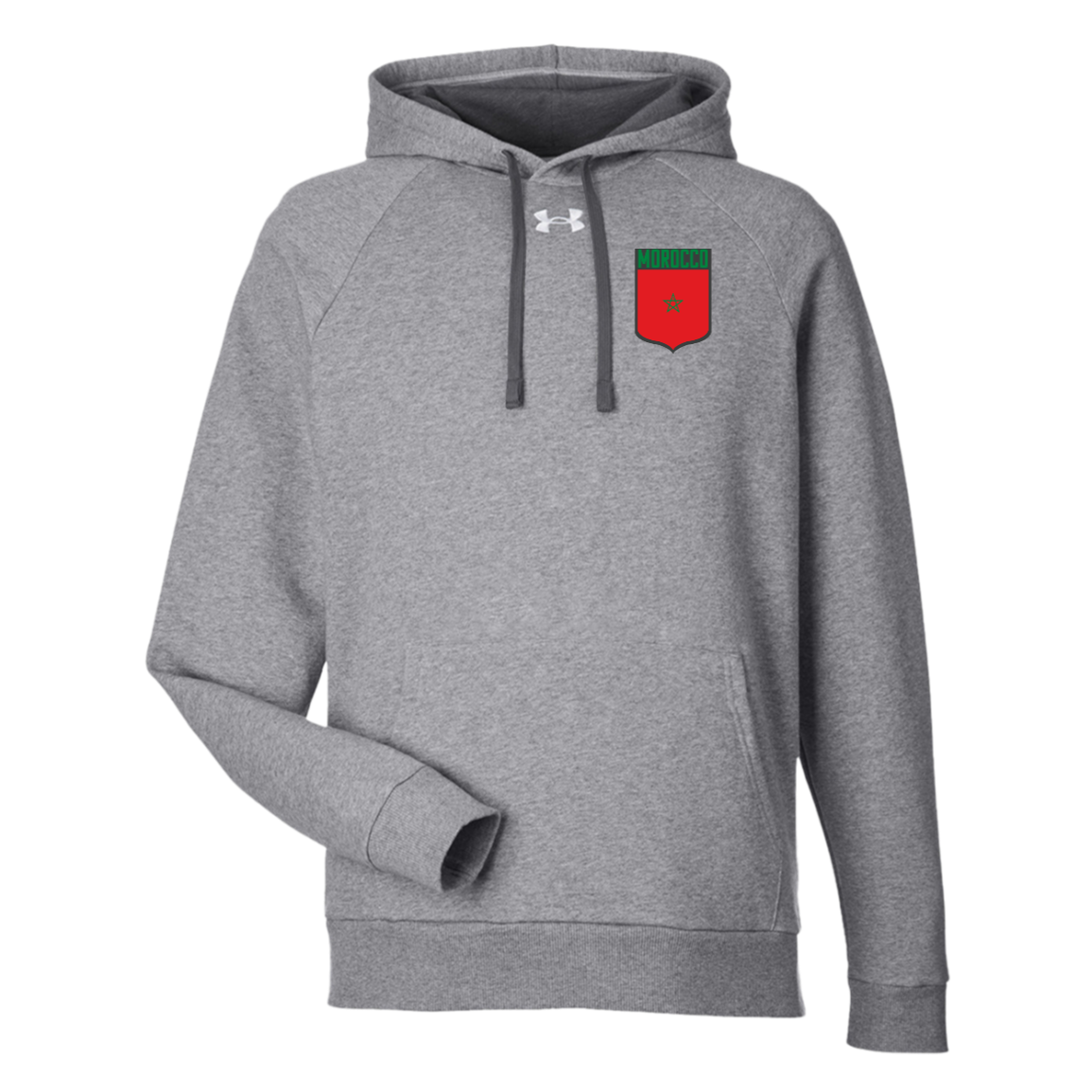 Morocco Football Team Emblem Men's Rival Fleece Hoodie