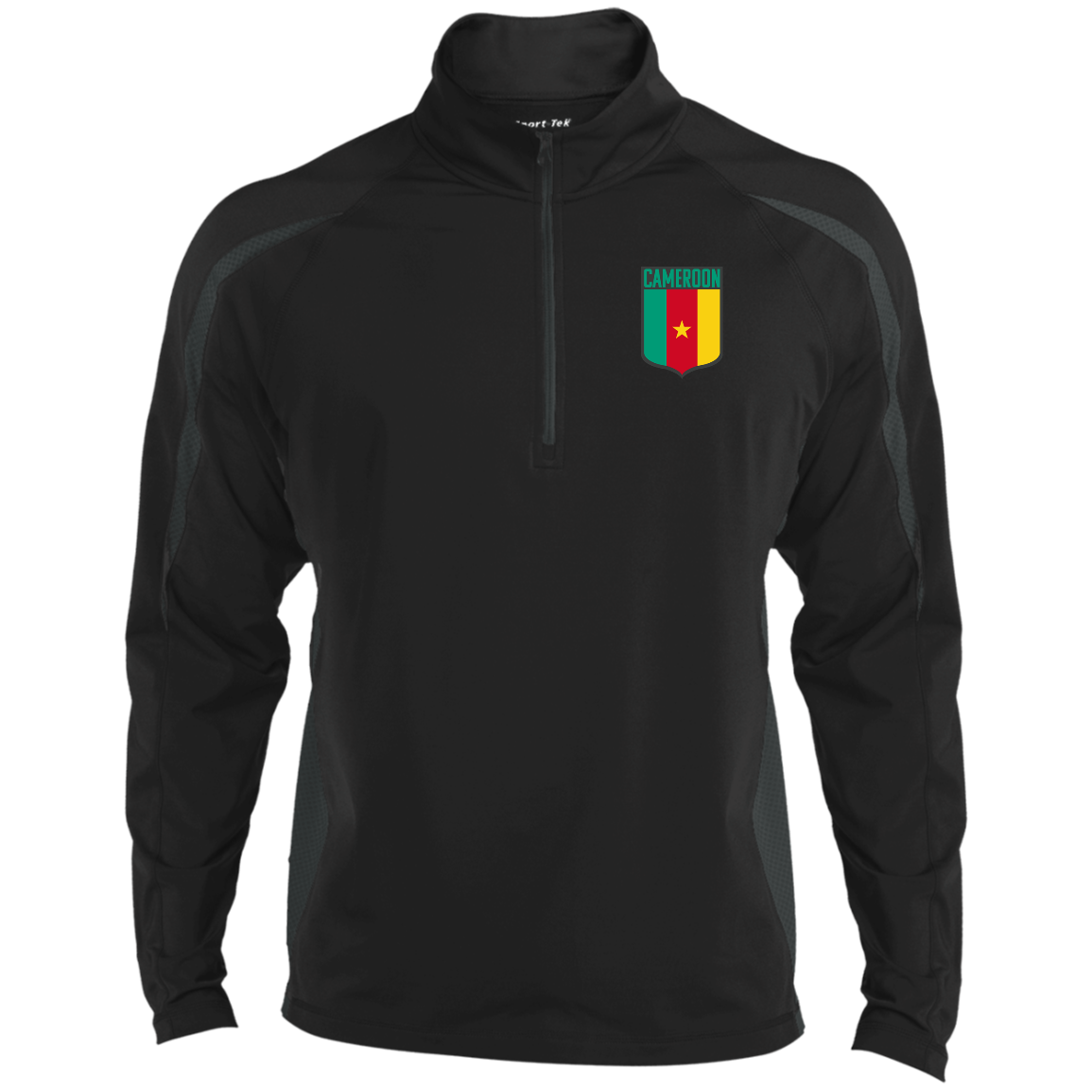 Cameroon Football Team Emblem Men's Zip-Up Sports Pullover