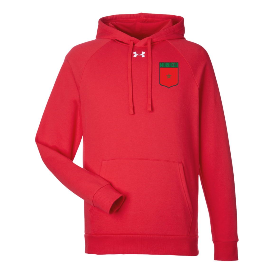 Morocco Football Team Emblem Men's Rival Fleece Hoodie