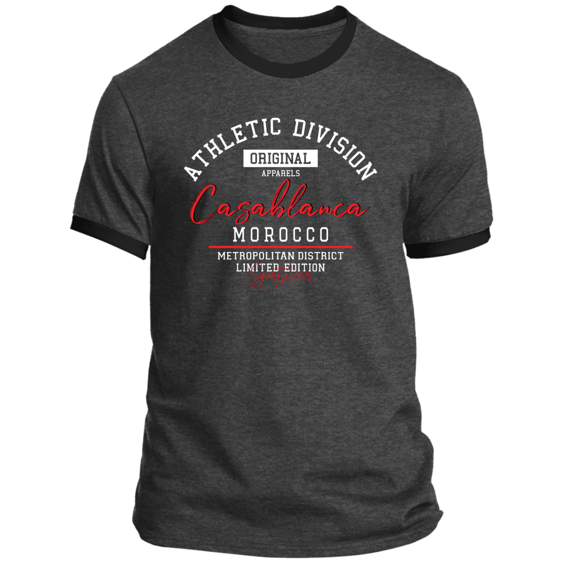 Casablanca Morocco Athletic Division Ringer T-Shirt (Unisex)