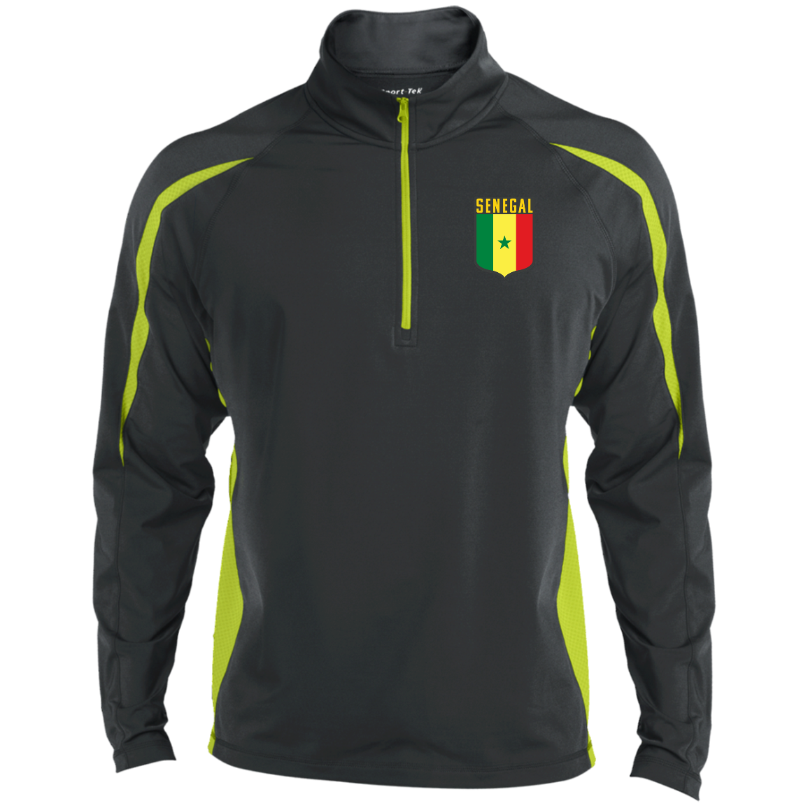 Senegal Football Team Emblem Men's Zip-Up Sports Pullover