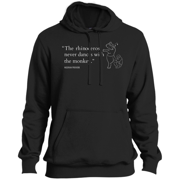 The Rhinoceros Never Dances With the Monkey Men's Pullover Hoodie