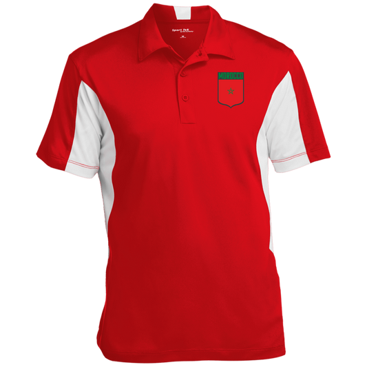 Morocco Football Team Emblem Men's Side Blocked Sport Polo