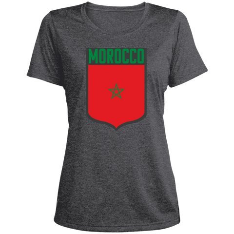 Morocco Football Team Emblem Women's Scoopneck T-shirt