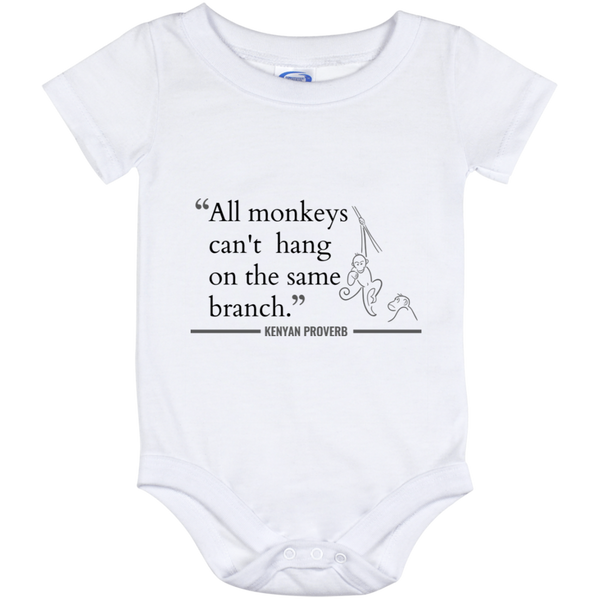 All Monkeys Can't Hang On the Same Branch Baby Onesie
