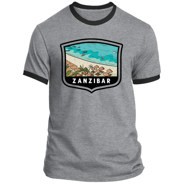Zanzibar Beaches Ringer T-Shirt (Unisex)