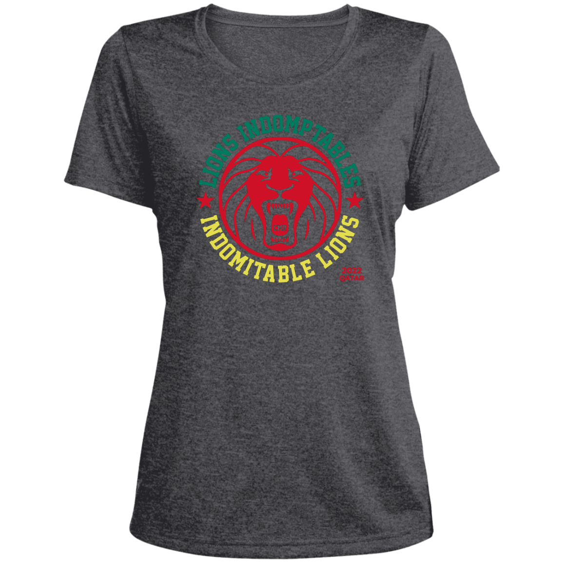 Cameroon Indomitable Lions Qatar 2022 Women's Scoopneck T-shirt