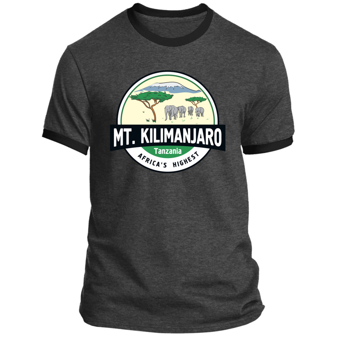 Mount Kilimanjaro Ringer T-Shirt (Unisex)