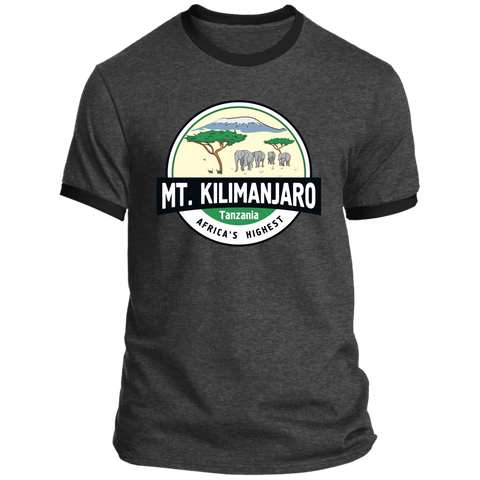 Mount Kilimanjaro Ringer T-Shirt (Unisex)