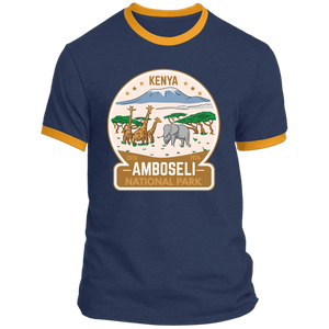 Amboseli National Park Kenya Ringer T-Shirt (Unisex)