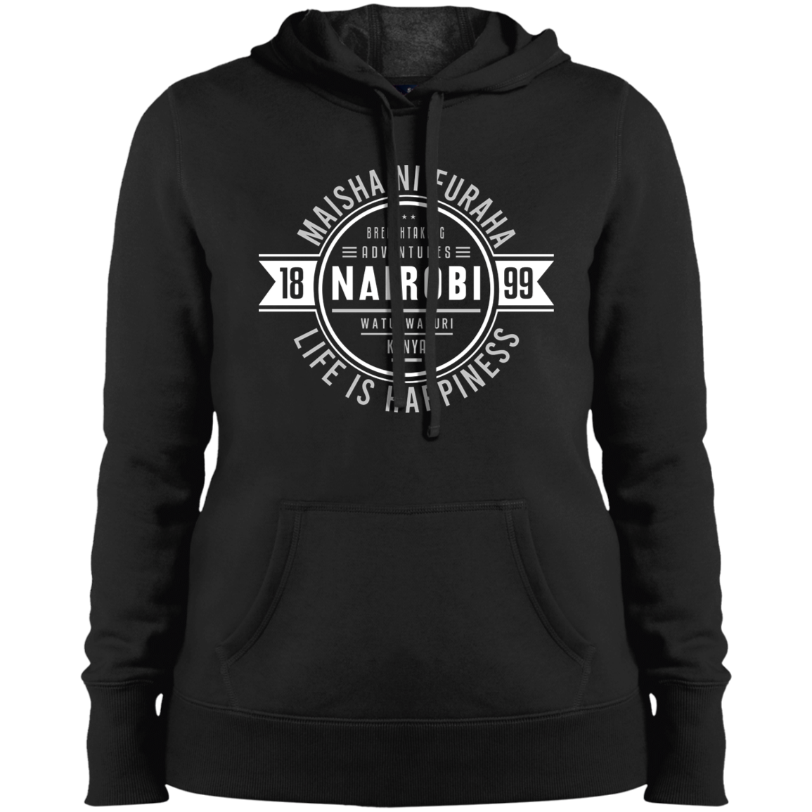 Nairobi Maisha Ni Furaha 1899 Women's Pullover Hoodie