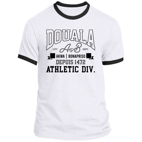 Douala A&B (Akwa & Bonapriso) Athletic Ringer T-Shirt (Unisex)