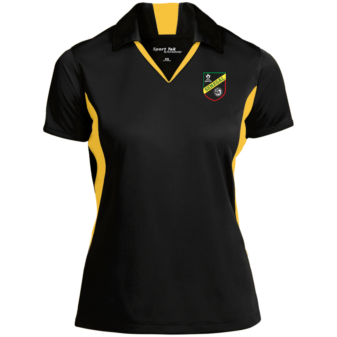 Senegal Lions De La Teranga Qatar 2022 Women's Side Blocked Sport Polo